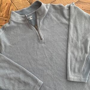 Roundtree and Yorke Mens Big and Tall Light Blue LS Quarter Zip.  Size 3XB